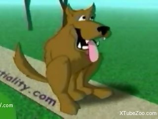 Cute cartoon showing bestiality pleasures in HD